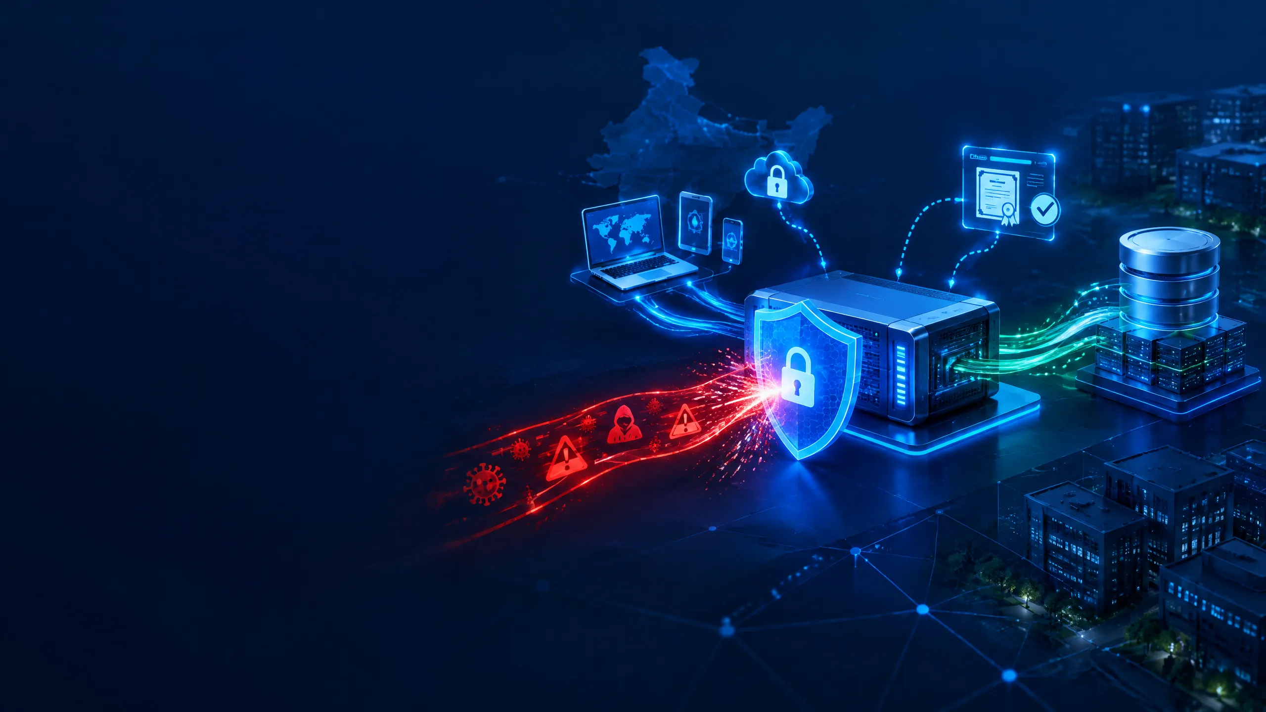 A protected enterprise collaboration gateway blocking a critical remote code execution threat