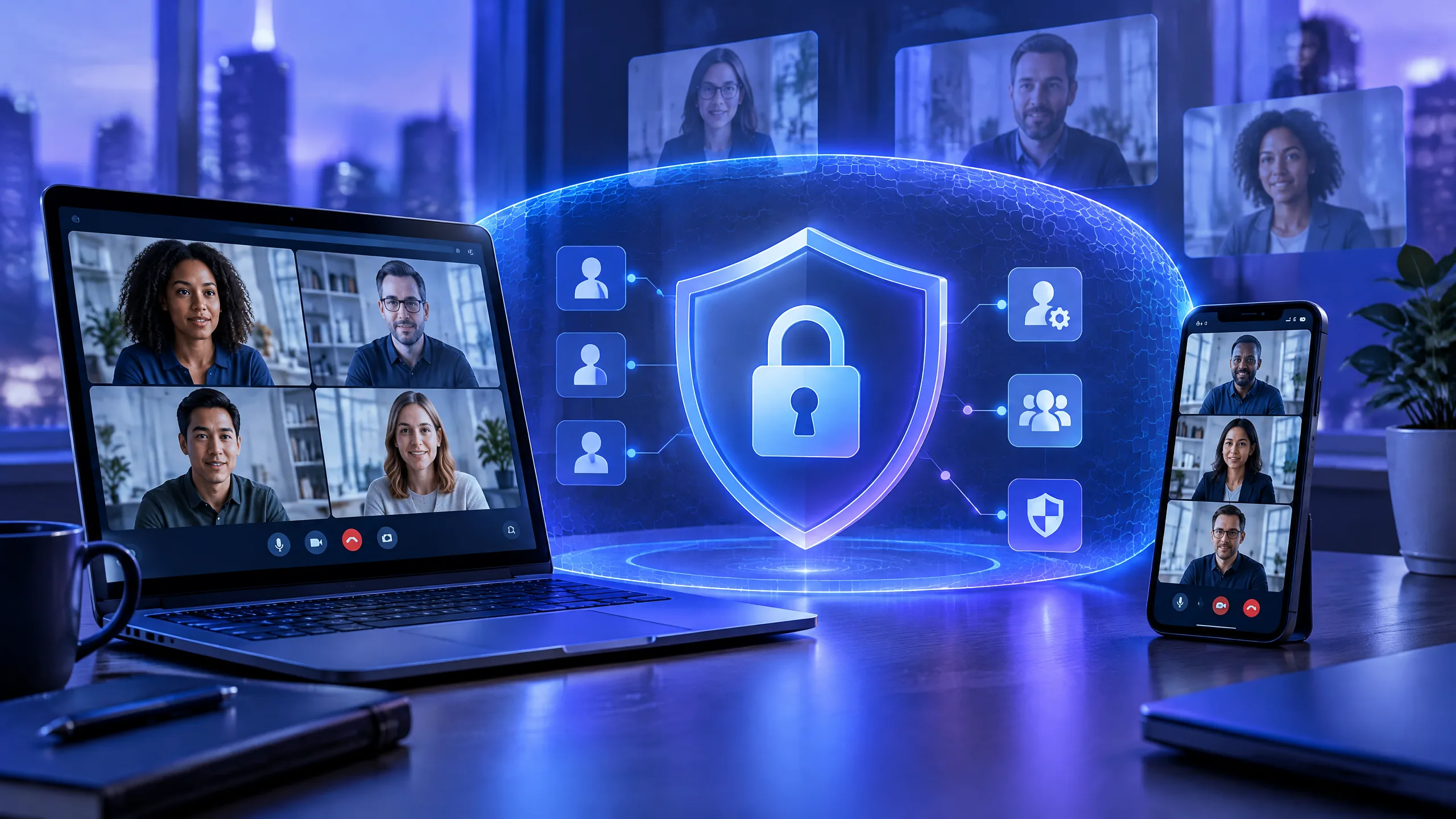 Collaboration devices protected by a digital security shield