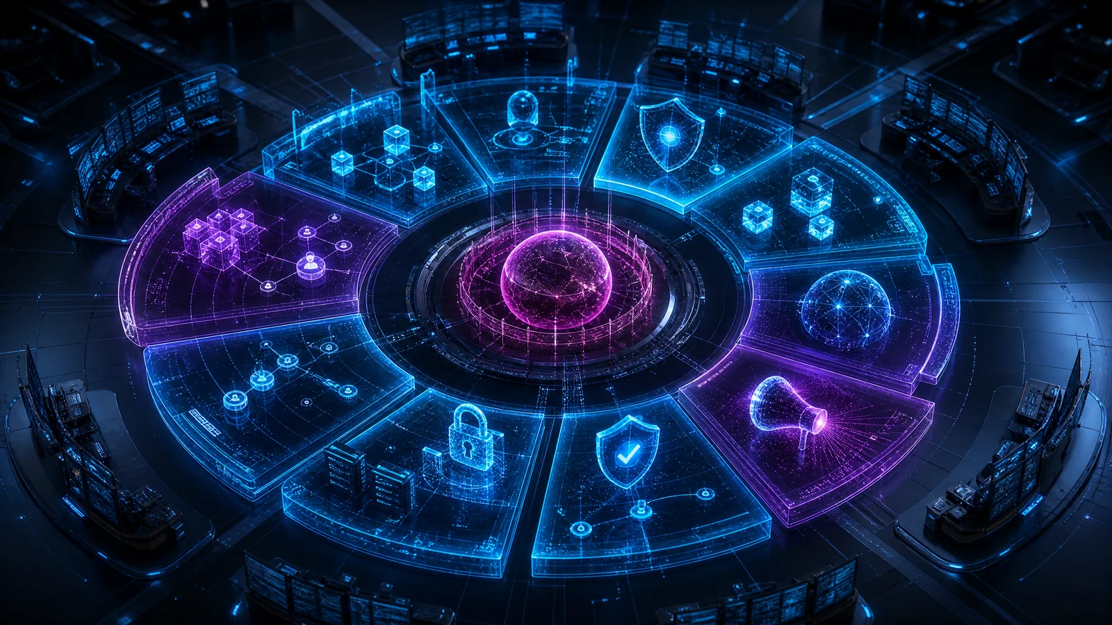 First-hour incident response sequence surrounding an isolated threat core